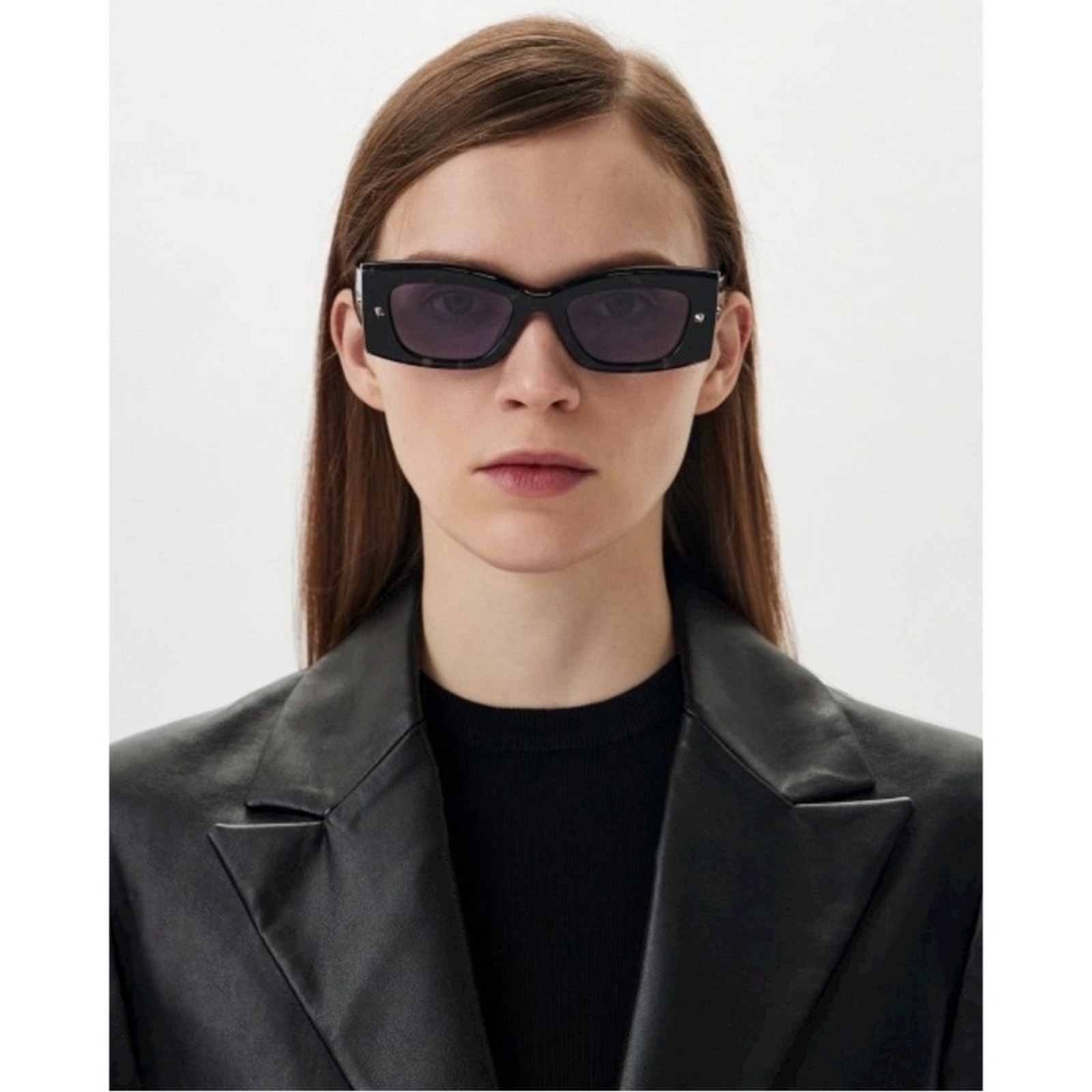 Alexander Mcqueen Spike Stud Rectangular Am0426s Sunglasses